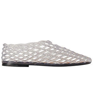 Populaire Jelly Mesh Clear Holle Gelei Slip Op Strand Ronde Neus Platte Balletballerina Sandalen Schoenen Voor Dames