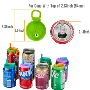 Tapas Reutilizables para Latas de Refresco, Pajitas de Silicona, Cubiertas para Latas de Bebidas, Libres de BPA, para Bebidas Enlatadas Estándar, Cerveza, Jugo - Product Image 3
