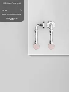 Poignée de porte moderne en pierre de pin blanc naturel, magnétique et silencieuse, pour chambre à coucher - Product Image 6