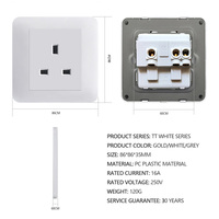 FIKO Interrupteurs et prises murales EU/UK Standard 13A/16A/20A/45A avec USB/Type-c/Dimmer/Sonnette/Rideau/TV/Ordinateur/Interrupteur de cuisine
