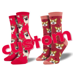 Nuevos productos de algodón puro puede respirar calcetines con logotipo personalizado para mujeres unisex tejido encantador perro animal mujeres Calcetines - Product Image 1