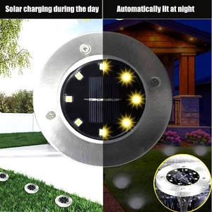 Aibo <b>Solar</b> In <b>Ground</b> <b>Lights</b> 5050 Led Outdoor Lawn Landscape Lighting For Courtyard Garden Decor - Product Image 5
