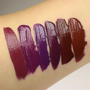 Gloss à lèvres mat de couleur foncée en gros, <span class=keywords><strong>ROMANTIC</strong></span> <span class=keywords><strong>BIRD</strong></span> Maquillage, série foncée violette, ensemble de gloss à lèvres 6 couleurs mélangées - Product Image 4