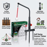 Support d'entraînement de golf rotatif en tube de fer durable pour la pratique du swing, robuste pour la maison et le practice