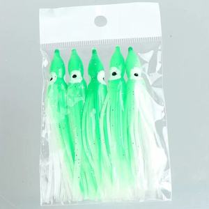 Jupon de pêche lumineux <span class=keywords><strong>en</strong></span> silicone et plastique imprimé, forme de calmar artificiel souple, 5cm, 9cm, 10cm, 12cm, pour la pêche <span class=keywords><strong>en</strong></span> <span class=keywords><strong>mer</strong></span> et la traîne - Product Image 5