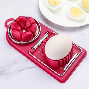 Accesorio de Cocina Portátil de Alta Calidad, Cortador de Huevos de Acero Inoxidable Moderno 2 en 1 con Base de Plástico para Huevos Cocidos y Uso Doméstico - Product Image 5