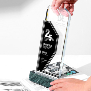 Vente chaude de haute qualité Récompenses médailles plaques créatif <span class=keywords><strong>marbre</strong></span> Cristal trophées haut de gamme trophées personnalisés - Product Image 5