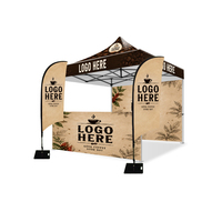Leichtes, kompaktes, zusammenklappbares Zelt, einfach zu montierender 3x3 Messestand-Pavillon mit individuellem Logo, Dach und Markise, ausziehbar für den Außenbereich, 10x10 Fuß