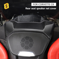 Cache de protection en fibre de carbone pour avertisseur sonore arrière Shasha, accessoires de décoration pour Corvette C8 Coupé 2020 2021 2022 2024