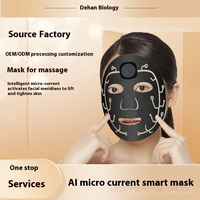 Masque facial intelligent à micro-courant alimenté par l'IA, infusé à l'acide kojique, anti-âge, liftant, raffermissant, tonifiant intelligent, masque noir