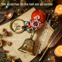 Kristallkugel Messingglocke Hängende Dekoration Vintage Boho Wohndekor Geschenk für Wohnzimmer Schlafzimmer Festliche Dekoration