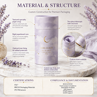 Caja de Cartón Cilíndrica Personalizada, Tubo de Papel para Empaque, Cualquier Tamaño Personalizado, Envase Redondo de Kraft para Perfume, Cosméticos, Aceites Esenciales, Regalos