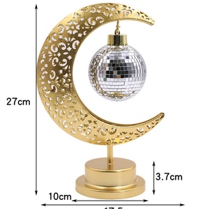 Eid Al Fitr Mubarak Decoration Islamic <b>Gift</b> Metal Crafts <b>Ramadan</b> Decoration LED Battery Light Moon Chart <b>Ramadan</b> Kreem Light - Product Image 6