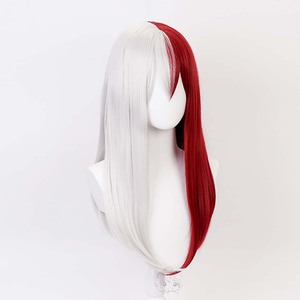 My <strong>Hero</strong> Academic Synthetic Long Half Red Silver White Women's Shoto Todoroki Cosplay Costume Wig AOKG-017 - Product Image 3