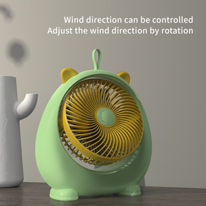 Dessin animé bureau USB charge silencieux mignon grand vent ventilateur électrique USB charge portable simple belle Angle réglable petit ventilateur - Product Image 3