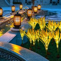 Lampe solaire LED en forme d'épi de blé, étanche, pour décoration extérieure de jardin, allée, pelouse, mariage