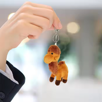 Charme suspendu en peluche porte-clés en peluche pendentif pour sac à main portefeuille sac à dos en peluche chameau porte-clés en peluche chameau porte-clés