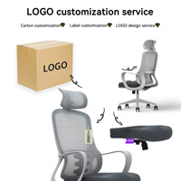 Chaise de bureau de direction moderne de luxe, appui-tête réglable, design ergonomique, siège en maille blanche confortable, coussin optimal pour la santé