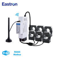 Compteur d'énergie triphasé Eastron SEM3-WL-2L avec WiFi et RS485 Modbus, moniteur PV, double mode de mesure, compteur sur rail DIN