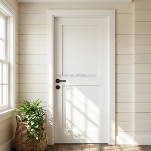 <span class=keywords><strong>Porte</strong></span> <span class=keywords><strong>intérieure</strong></span> moderne blanche style Shaker DJMI, 1 ensemble, MOQ, portes en bois massif personnalisées pour projets de villas, <span class=keywords><strong>d</strong></span>élai de livraison de 25 jours - Product Image 2