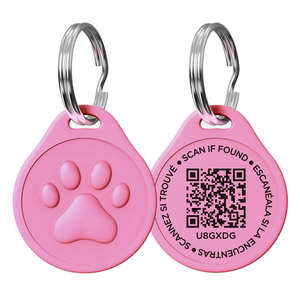 Personalizzabile NFC QR Code rotondo in Silicone Dog ID Badge Tag lavabile impermeabile per animali domestici formazione e comportamento del prodotto - Product Image 4