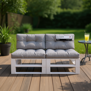 Cojín para Paletas de Exterior, Gris, 27.6 x 15.7 x 4.7 Pulgadas, Resistente al Agua, Extraíble, Lavable, para Todas las Estaciones - Product Image 2