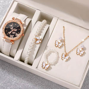 Nouvelle Montre Décontractée pour Femme 2026 avec Cadran Papillon Or Rose, Style Ins, Tendance et Élégante, à Quartz, avec Bracelet Assorti - Product Image 2