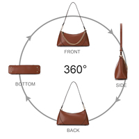 Sac à bandoulière de luxe vintage en cuir PU pour femme, design personnalisé, fermeture éclair, style chic et décontracté pour dames