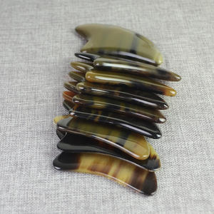 Papan Gua Sha klakson alami alat kecantikan penyembuhan pijat sehat tanduk kerbau hitam Guasha - Product Image 6