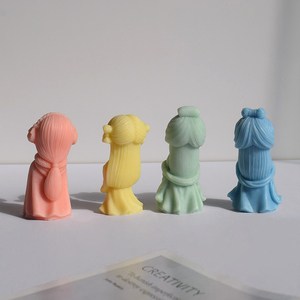 <span class=keywords><strong>Moule</strong></span> en silicone de style ancien pour figurine de dame élégante et classique, idéal pour la création d'ornements en plâtre, résine, bougies et artisanat DIY - Product Image 3