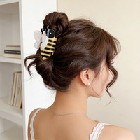 SHESHARES Pince à Cheveux Kawaii Mignonne en Acétate en Forme d'Abeille, Accessoire Créatif pour Cheveux en Forme d'Abeille Miel pour Femmes et Filles