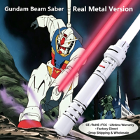 Pedang Laser Gaya Gundam Beam Saber RGB 12 Warna, Gagang Logam, Ayunan Halus, Berat, untuk Duel, Cosplay Anime, Pengiriman Langsung