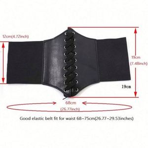 Ceintures Corset Larges Ajustables en Similicuir pour Femme, Amincissantes et Façonnantes, Élastiques, Taille Haute, Polyvalentes pour Usage Quotidien - Product Image 4