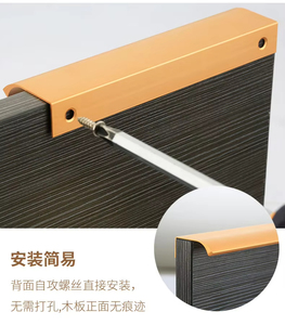 Modern No Punch Aluminum Alloy Cabinet <b>Knob</b> Anti-Theft <b>Furniture</b> <b>Handle</b> for Wardrobe Dresser Kitchen Bedroom Easy Installation - Product Image 4