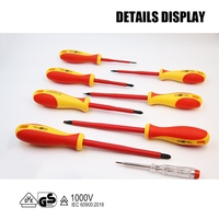 HENITUER S677-13 Ensemble d'outils isolés 13 pièces, haute dureté, multifonctionnel, testé par une tension élevée de 10000V, kit d'outils isolés 13 pièces
