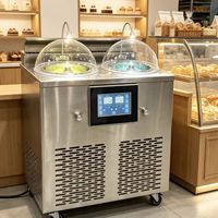 Machine à sorbet et gelato multi-cylindres verticale professionnelle avec écran de préservation pour buffets, hôtels et cafés