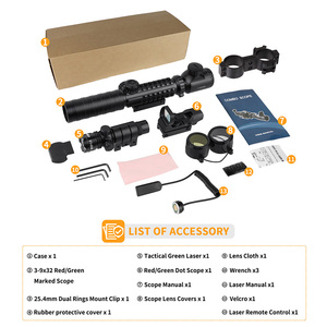 4-in-1 <strong>Scope</strong> 3-9x32 Combo Functional Rangefinder Tactical <strong>Scope</strong> Red Green Dot Reticles Sight Laser Sight - Product Image 6