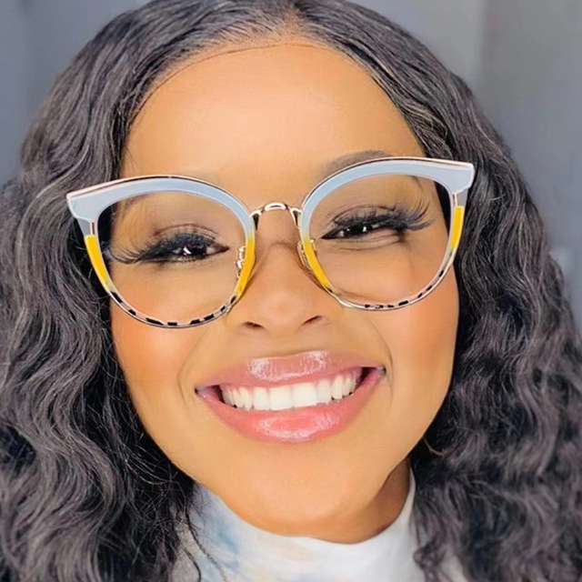 LBAshades 5033 Cat Eye Round Eyeglasses TR90 Anti-blue Light  Retro Glasses Frame  Trend Optical Glasses Frame Eyewear