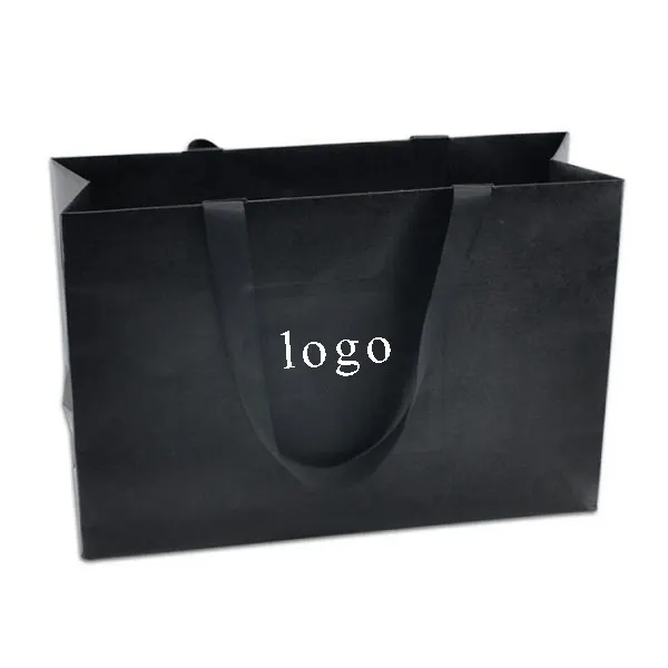 Sac de papier à provisions imprimé personnalisé de cadeau de marque célèbre de luxe avec votre propre logo prix de gros bon marché