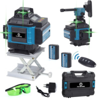 Niveau Laser Rotatif Autonivelant Vert 360° 4D 16 Lignes Horizontales et Verticales Outil de Mesure pour Levier de Nivellement