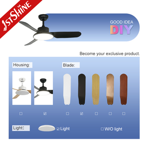 1stshine LED ventilador <span class=keywords><strong>de</strong></span> techo popular 43 pulgadas negro silencioso motor ventilador <span class=keywords><strong>de</strong></span> techo con luz ventilador <span class=keywords><strong>de</strong></span> techo negro - Product Image 4