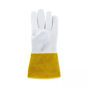 Venta al por mayor resistente al calor piel de cabra cuero de vaca <span class=keywords><strong>TIG</strong></span> argón guantes de soldadura Anti-Corte trabajo de protección para mano para uso de soldador - Product Image 2
