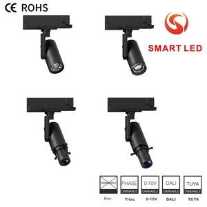 European 10-55Degree Zoom Dimmable Aluminum Track Light LED 15W Office Building Minimalist Ceiling Spot <b>Lighting</b> - Product Image 4