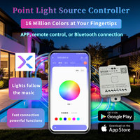 Guirlande lumineuse de Noël extérieure permanente RGBIC 5V toutes saisons IP68 avec télécommande rechargeable RGB pour utilisation intérieure/extérieure