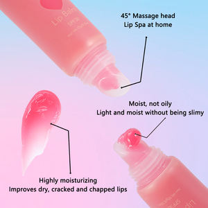 شعار مخصص ملمع شفاه عضوي مرطب واقي من الشمس للعناية بالشفاه كريم بلسم نباتي وردي - Product Image 4