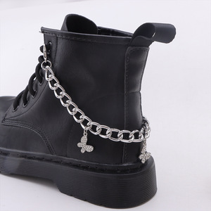 Martin <b>Boot</b> Shoe <b>Chain</b> With Rhinestone Butterfly Pendant For Fashionable Stylish Commute All Seasons - Product Image 1
