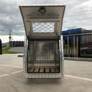 Customizable Aluminum Ute Canopy <b>with</b> Portable Dog Box and <b>Toolbox</b> Waterproof Outdoor Storage for Pickup Truck - Product Image 1