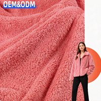 Tissu doux et abordable pour sweat à capuche, couverture brossée, flanelle, fourrure artificielle, tissu polaire pelucheux pour manteau et veste, tissu polaire brossé Sherpa