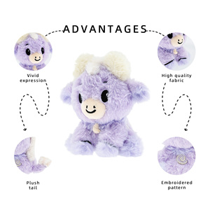 Nhà Máy Tùy Chỉnh Màu Tím Bò Đồ Chơi Sang Trọng-Chất Lượng Cao Thú Nhồi Bông Với Fluffy Kết Cấu Cho Quà Tặng Và Trang Trí Nội Thất - Product Image 6