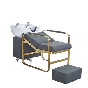 Sillón de Lavado de Cabello, Lavacabezas de Salón, Estación de Lavado con Masaje, Lavabo y Silla - Product Image 1